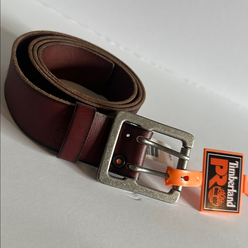 Timberland Men's Brown Leather Belt - Picture 2 of 6